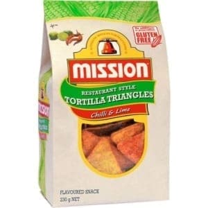 mission corn chips chilli lime 230g
