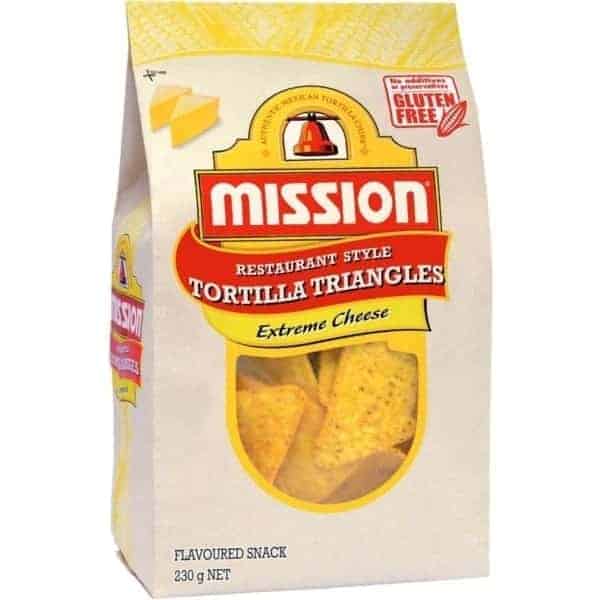 mission corn chips extreme cheese 230g