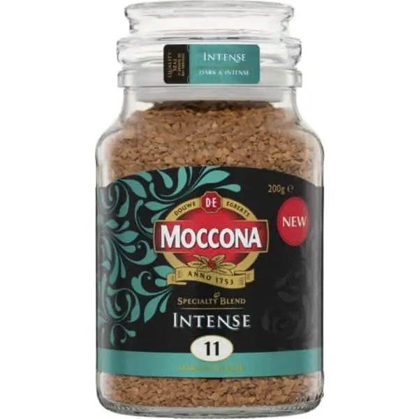 moccona dark intense dried coffee 200g