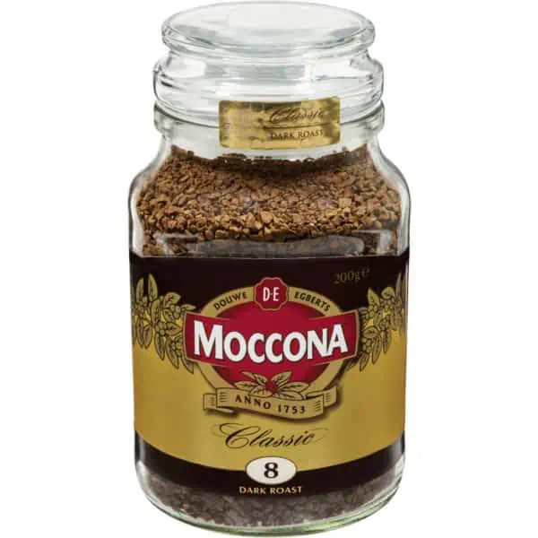 moccona freeze dried instant coffee classic dark roast 200g
