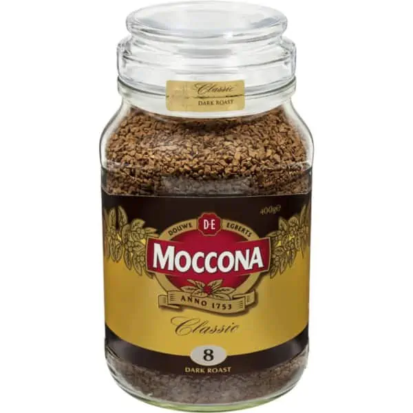 moccona freeze dried instant coffee classic dark roast 400g