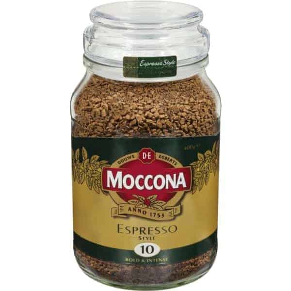 moccona freeze dried instant coffee espresso 400g