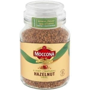 moccona freeze dried instant coffee hazelnut 95g