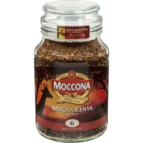 moccona freeze dried instant coffee mocha kenya style 200g