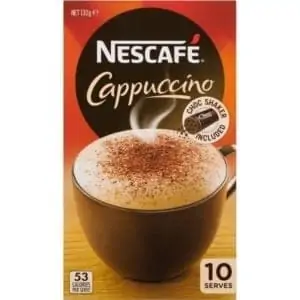 nescafe coffee sachets cappucino 10 pack