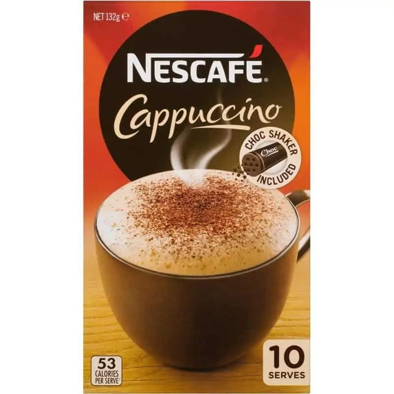 Buy Nescafe Coffee Sachets Cappuccino 10 Pack Online, Worldwide Delivery