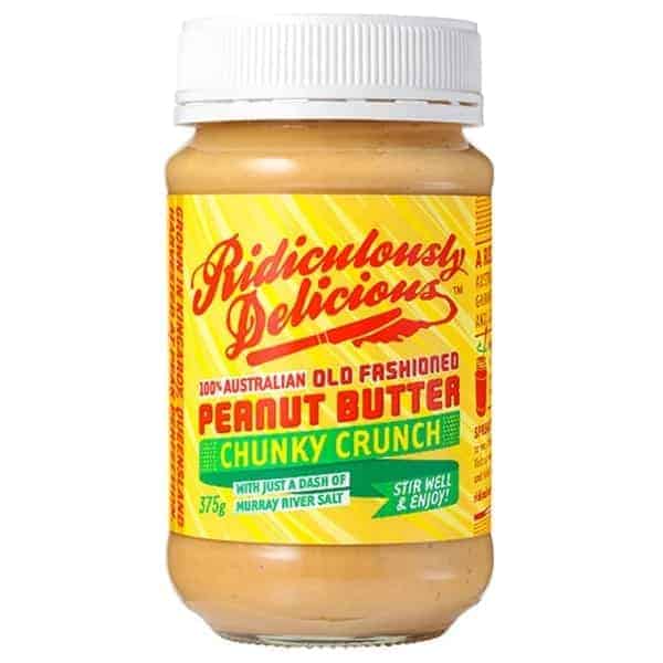 ridiculously delicious peanut butter chunky crunch 375g