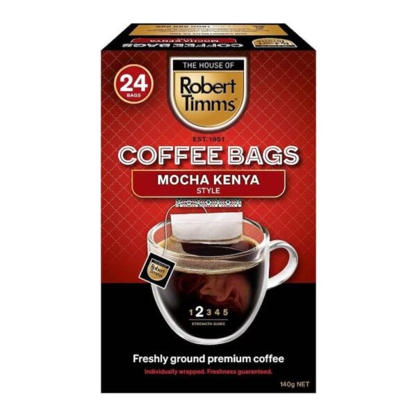 Robert Timms Mocha Kenya Style Coffee Bags 24 Pack