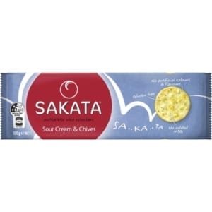 sakata sour cream chives rice crackers