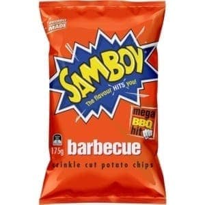 samboy bbq potato chips 175g