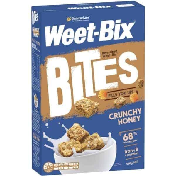 sanitarium weet bix bites crunchy honey breakfast cereal 510g
