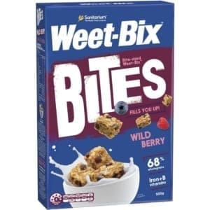 sanitarium weet bix bites wild berry breakfast cereal 500g