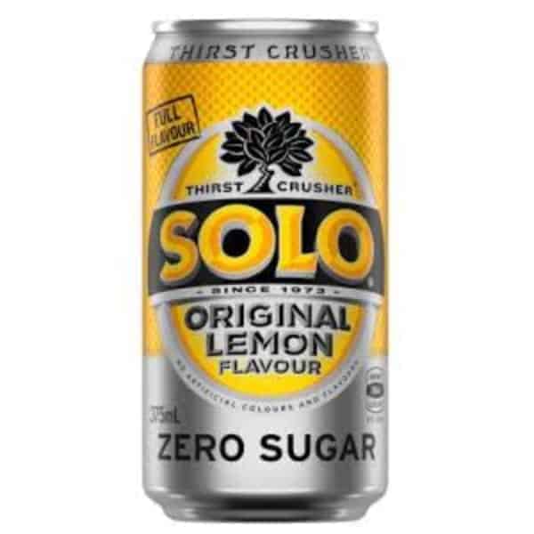 schweppes solo lemon zero sugar can 375ml