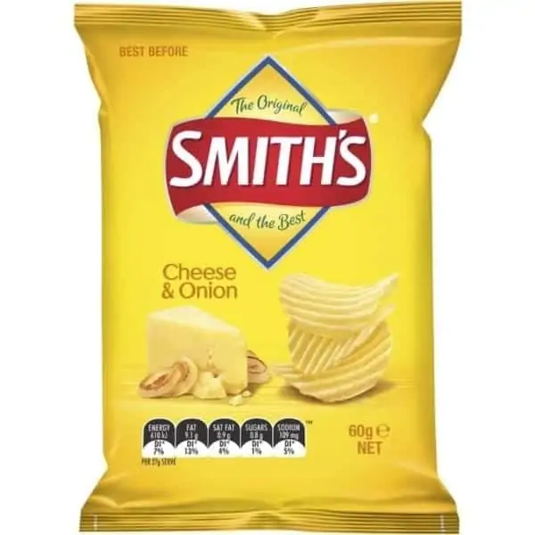 smiths crinkle cut cheese onion 60g
