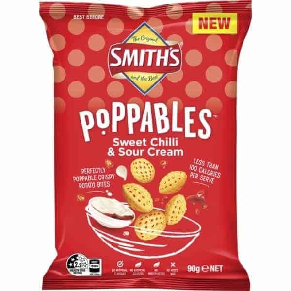 smiths poppables sweet chilli sour cream 90g