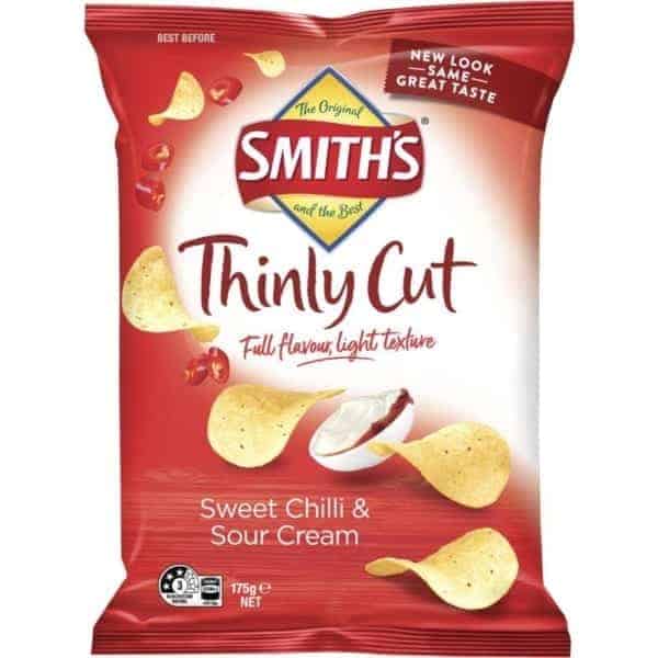 smiths thinly cut chips sweet chilli sour cream 175g