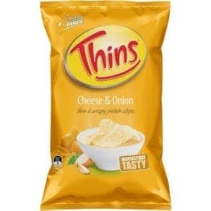 thins cheese onion chips 175g