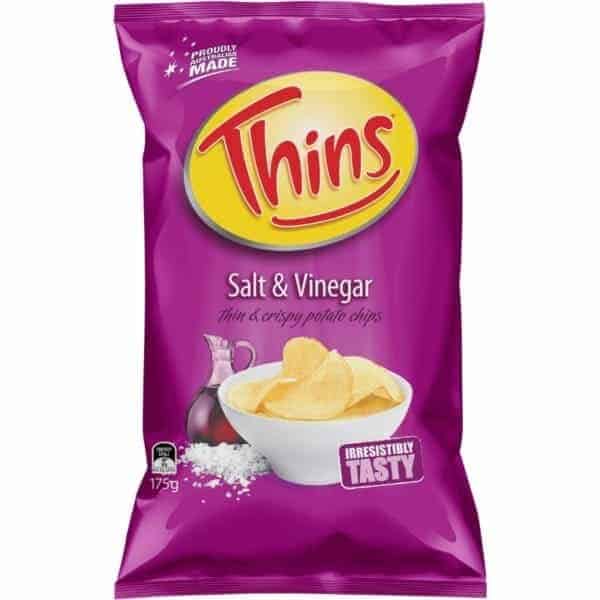 thins chips salt vinegar 175g