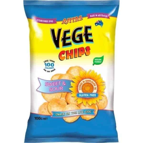 vege chips original sweet sour gluten free 100g