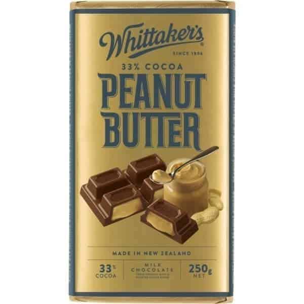 whittakers peanut butter chocolate block 250g