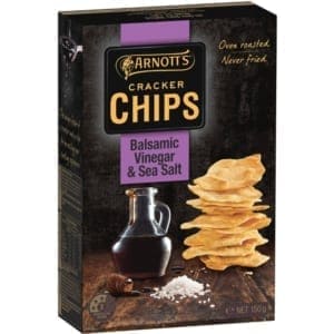 arnotts cracker chips sea salt balsamic vinegar 150g