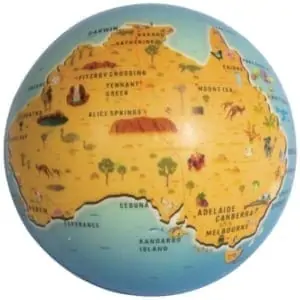 australia map stress ball