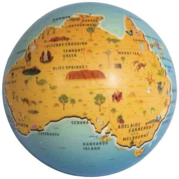 australia map stress ball