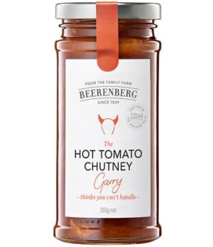 beerenberg hot tomato chutney 260g