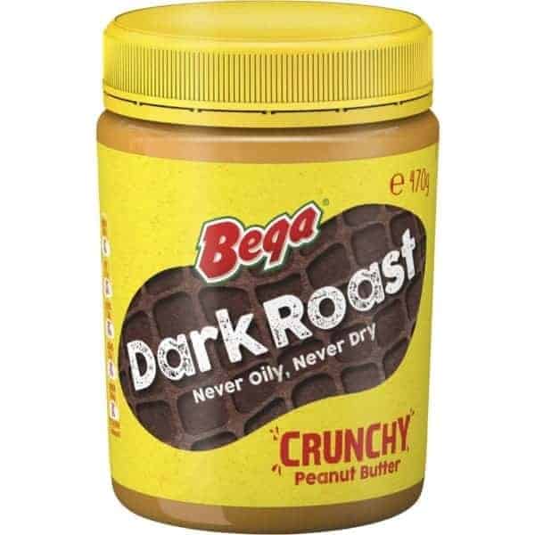 bega dark roast crunchy peanut butter 470g