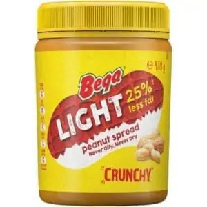 bega light peanut spread crunchy 470g