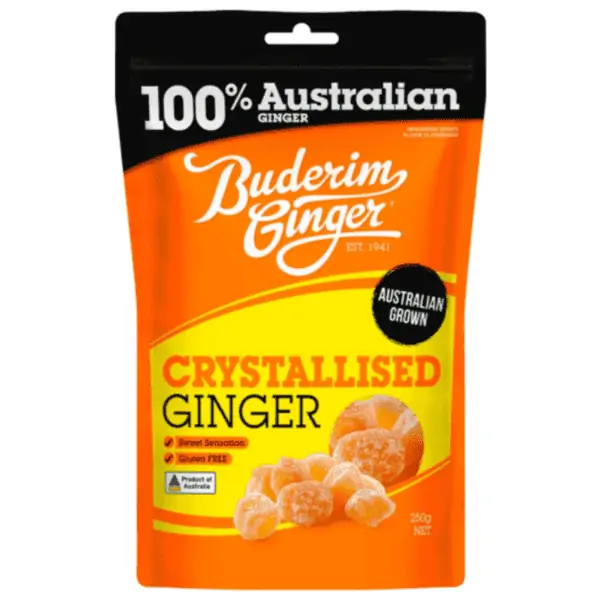 buderim crystallised ginger 250g