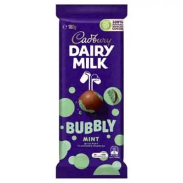 cadbury block bubbly mint