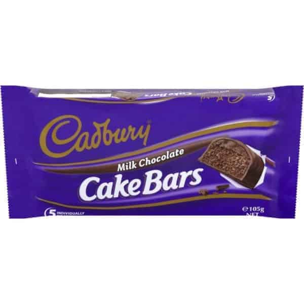cadbury chocolate cake bars 5 pack