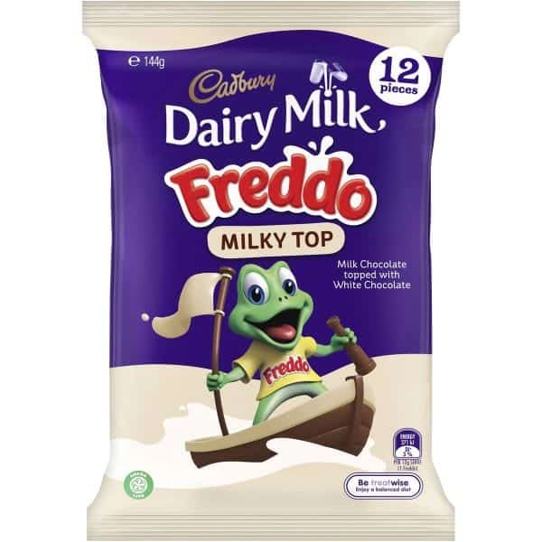 cadbury freddo milky top share pack 180g