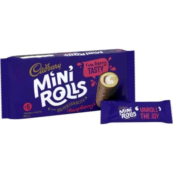 cadbury raspberry mini rolls mini rolls 5 pack