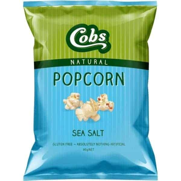 cobs popcorn sea salt gluten free 100g