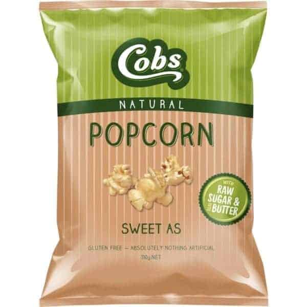 cobs popcorn sweet as gluten free 110g
