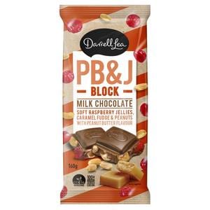 darrell lea milk chocolate pbj block 160g