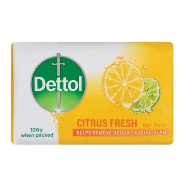 dettol citrus scented bar soap 100g 3 pack