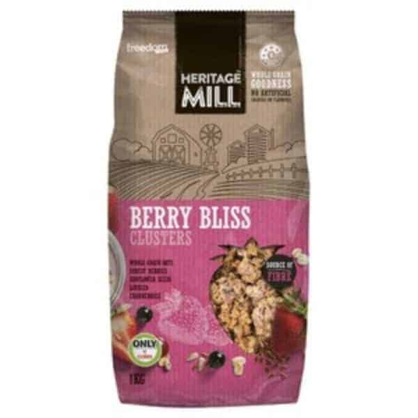 freedom foods heritage mill berry bliss clusters 1kg