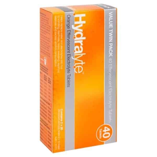 hydralyte effervescent tablets orange 10 pack