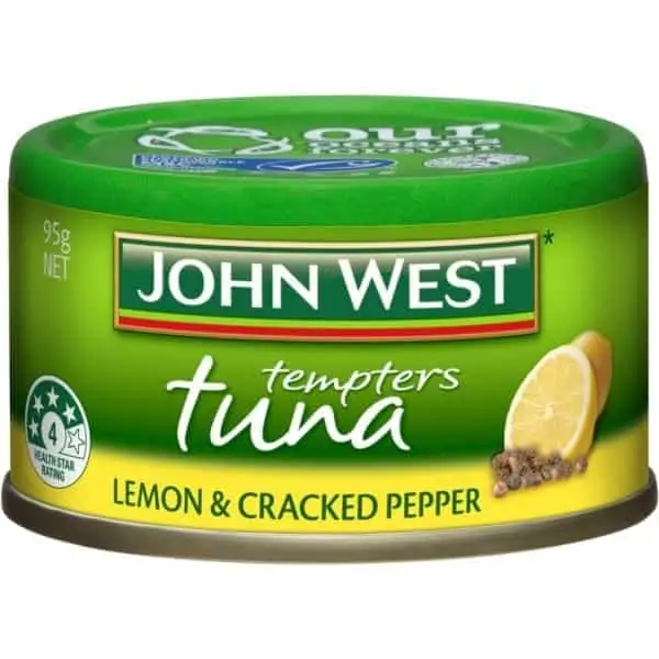 john west tempters tuna lemon cracked pepper 95g