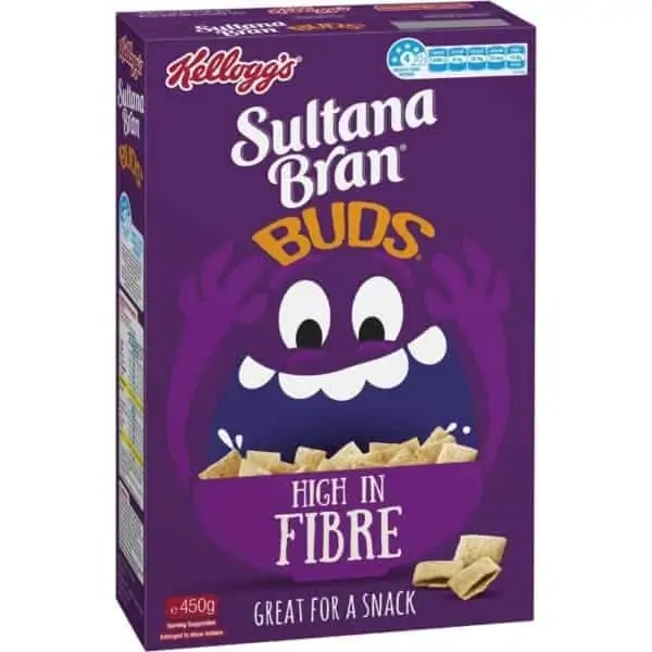 kelloggs sultana bran buds fibre breakfast cereal 450g