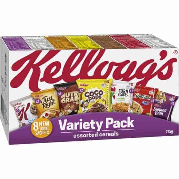 kelloggs variety assorted breakfast cereals 8 pack