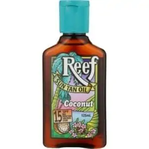 reef tanning spf 15 coconut sun tan oil 125ml