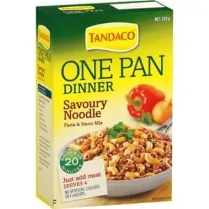 tandaco one pan dinner savoury noodle 200g