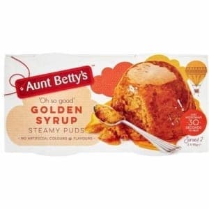 aunt bettys golden syrup steamy puds 2x95g