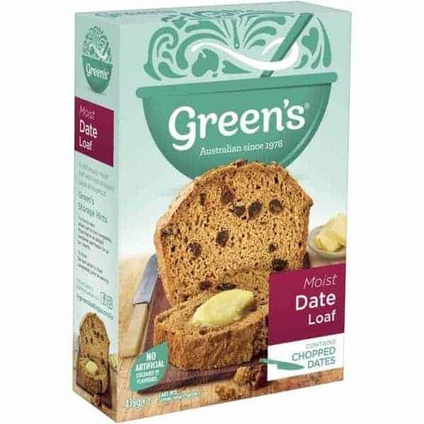 greens cake mix traditional date loaf 415g