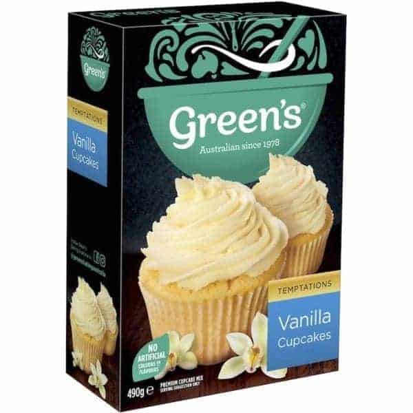 greens cupcake vanilla mix 490g