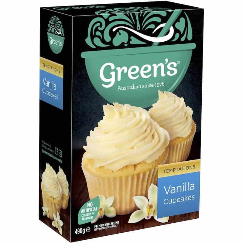 Schijn Wizard Elk jaar Buy Greens Cupcake Vanilla Mix 490g Online | Worldwide Delivery |  Australian Food Shop